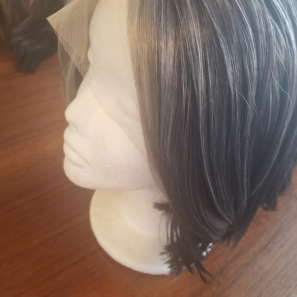 Beautiful Wig With Brown, Light And Dark Grey - Picture 4 of 15